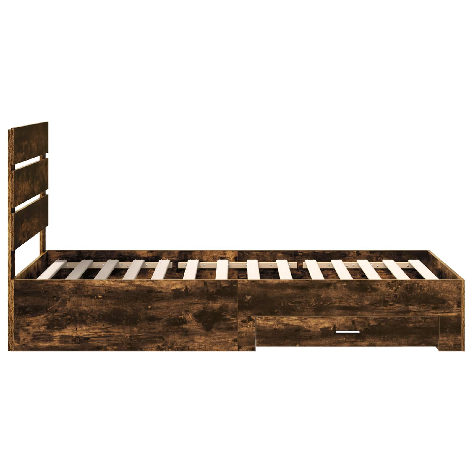 vidaXL Ramka łóżka Dąb wędzony 90 x 190 cm Materiał drewnopochodny