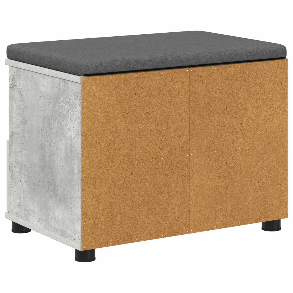 vidaXL Ławka w przedpokoju z poduszką Betonowy Szary 60 x 38 x 46 cm