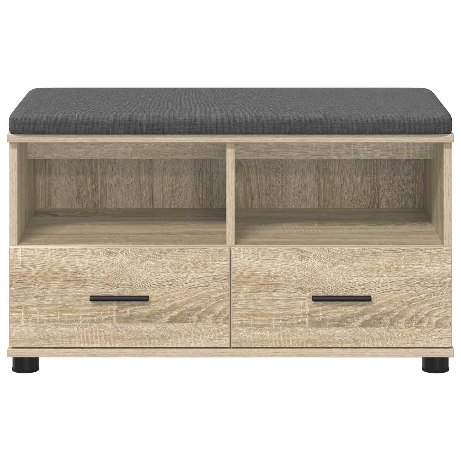 vidaXL Ławka w przedpokoju z poduszką Dąb Sonoma 80 x 38 x 46 cm