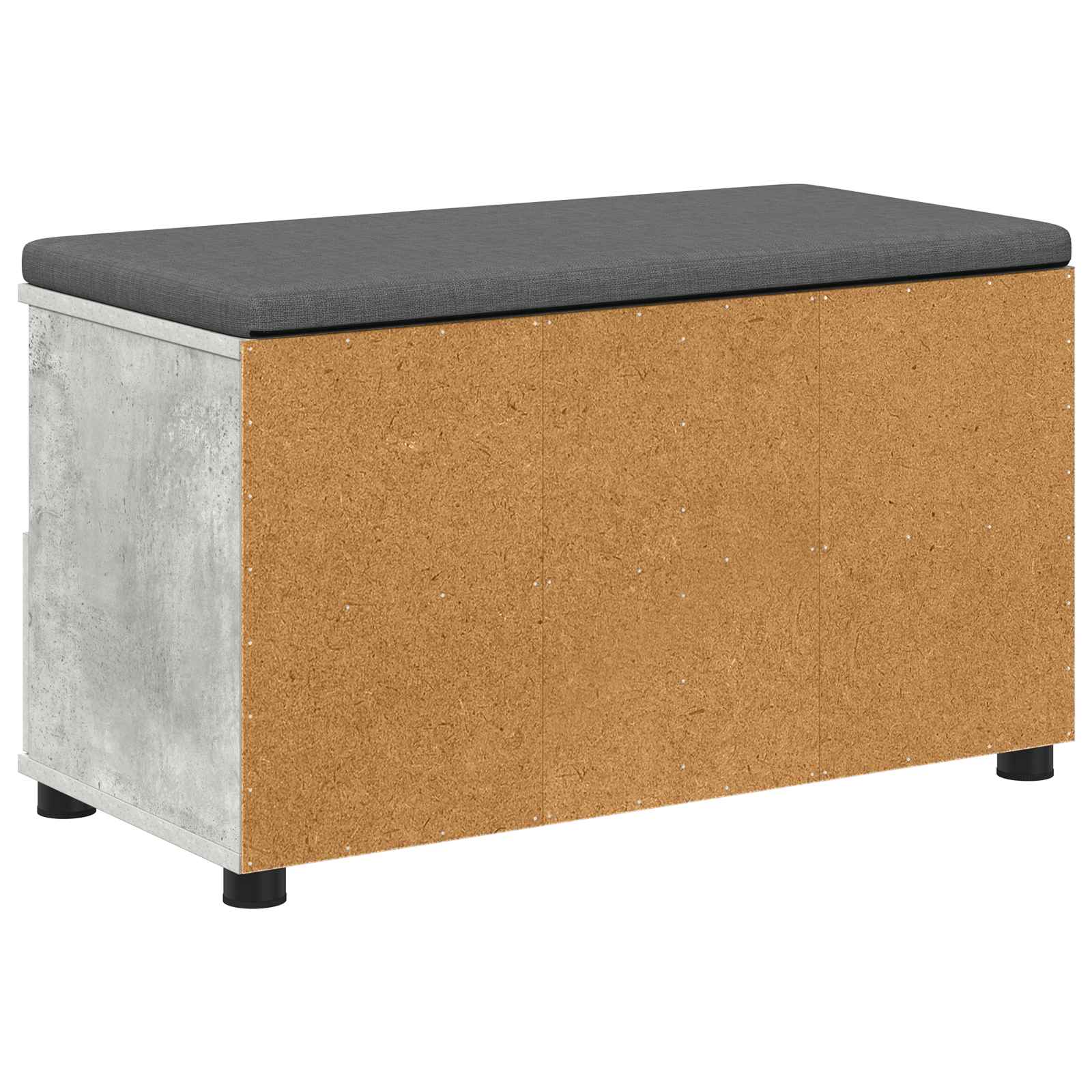 vidaXL Ławka w przedpokoju z poduszką Betonowy Szary 80 x 38 x 46 cm