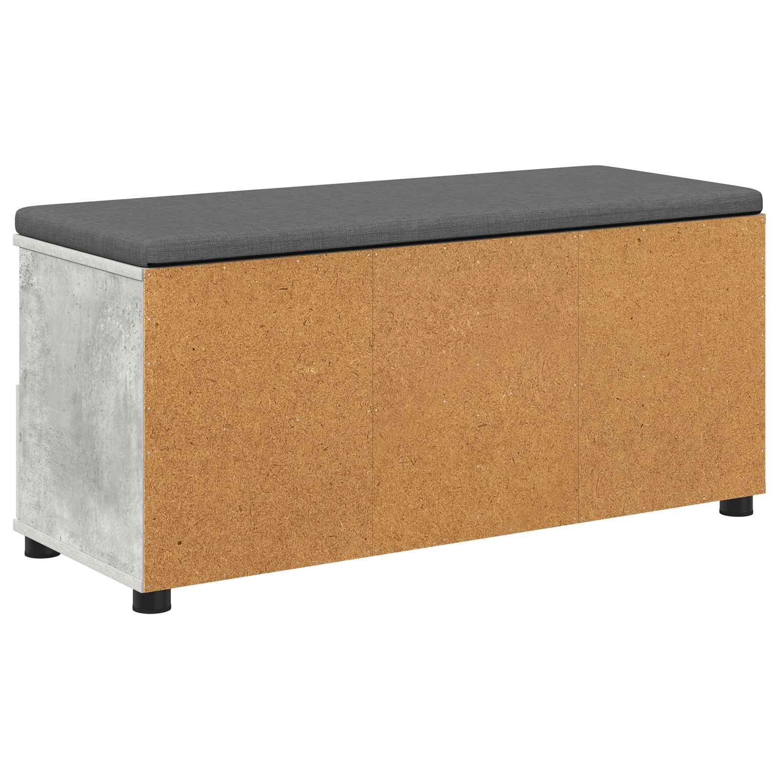 vidaXL Ławka w przedpokoju z poduszką Betonowy Szary 100 x 38 x 46 cm