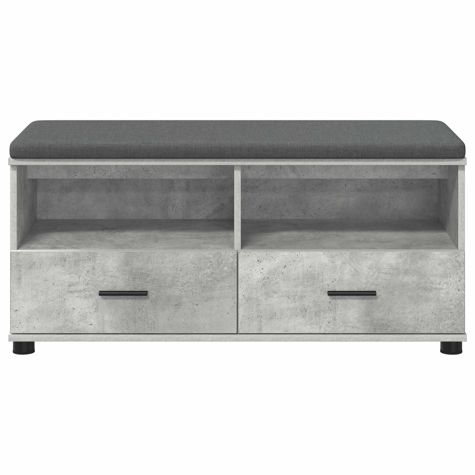 vidaXL Ławka w przedpokoju z poduszką Betonowy Szary 100 x 38 x 46 cm