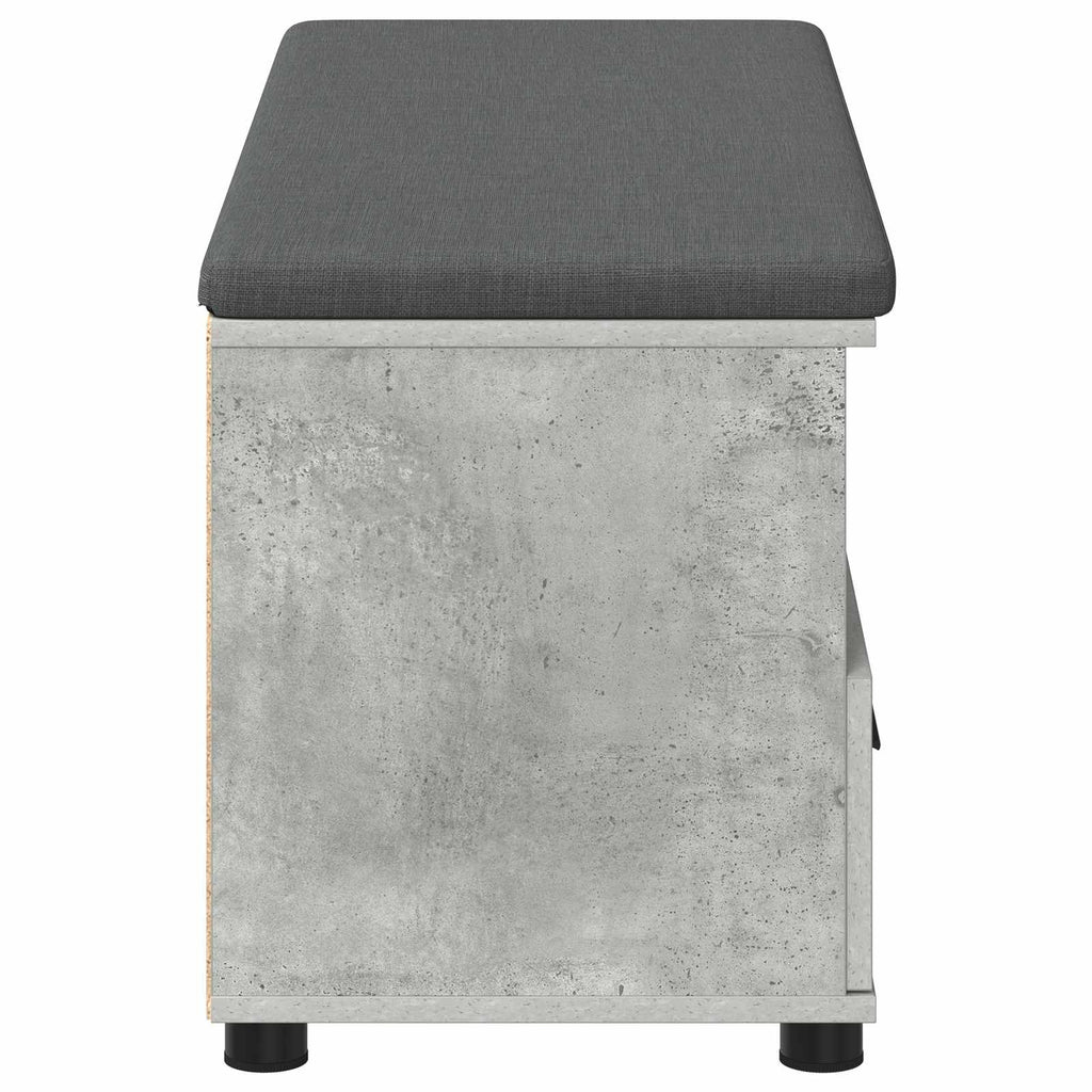 vidaXL Ławka w przedpokoju z poduszką Betonowy Szary 100 x 38 x 46 cm