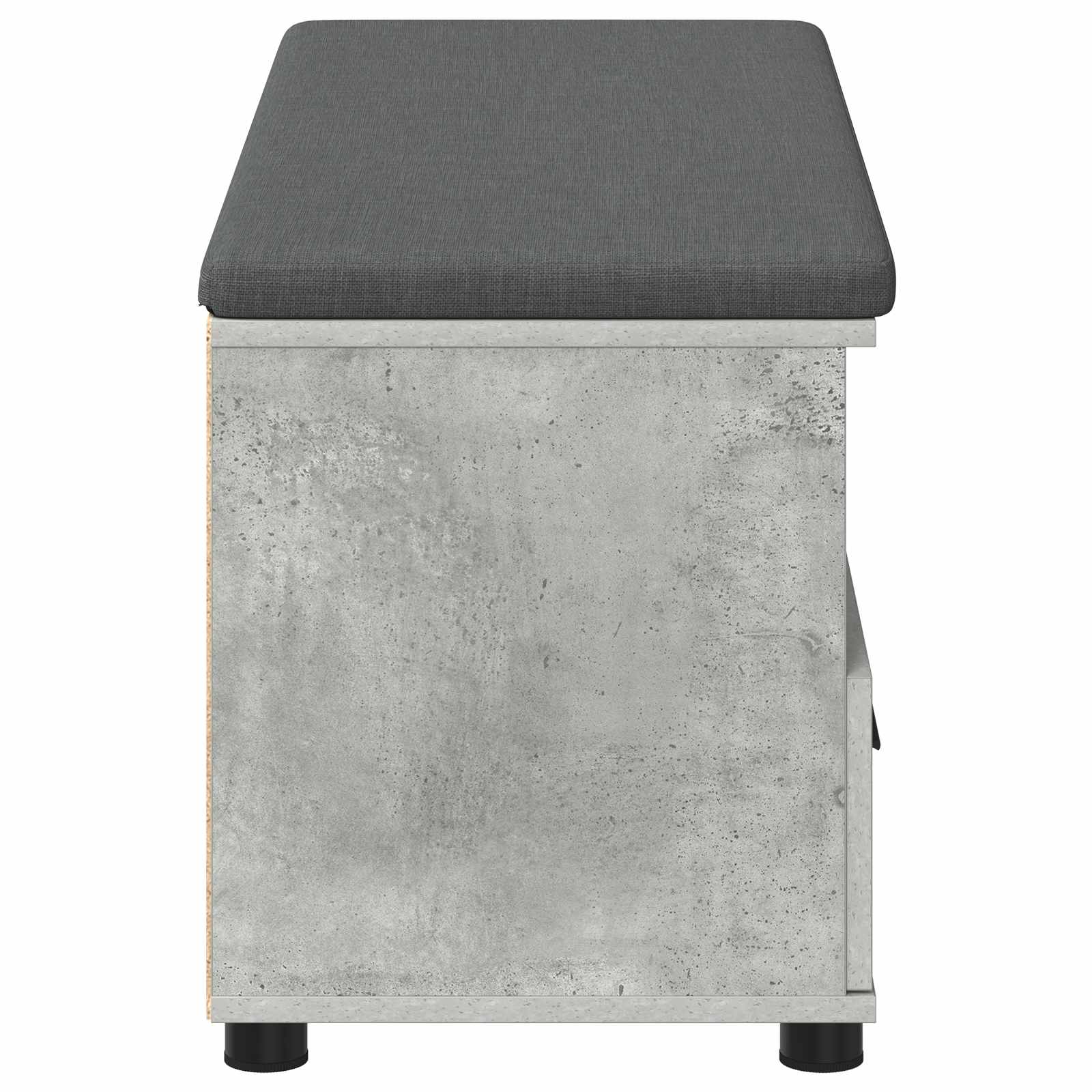 vidaXL Ławka w przedpokoju z poduszką Betonowy Szary 100 x 38 x 46 cm