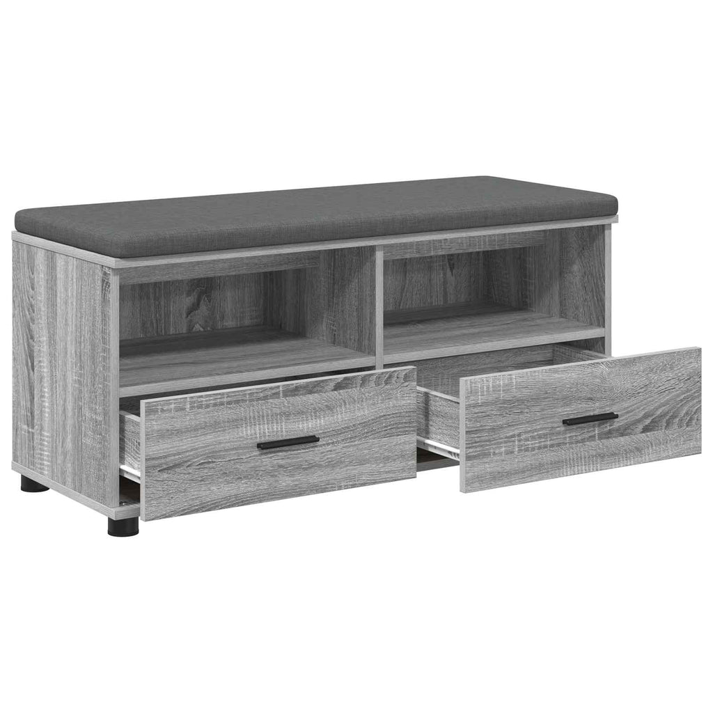 vidaXL Ławka w przedpokoju Szary Sonoma 100 x 38 x 46 cm