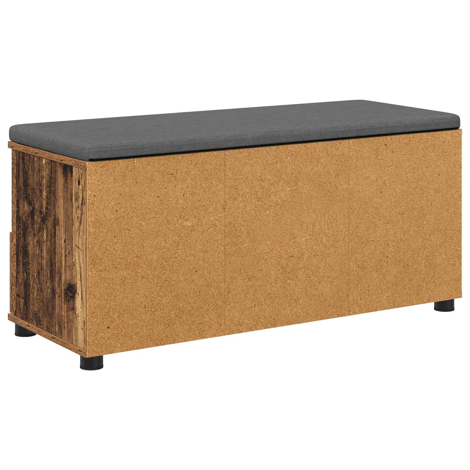 vidaXL Ławka w przedpokoju z poduszką Stare drewno 100 x 38 x 46 cm