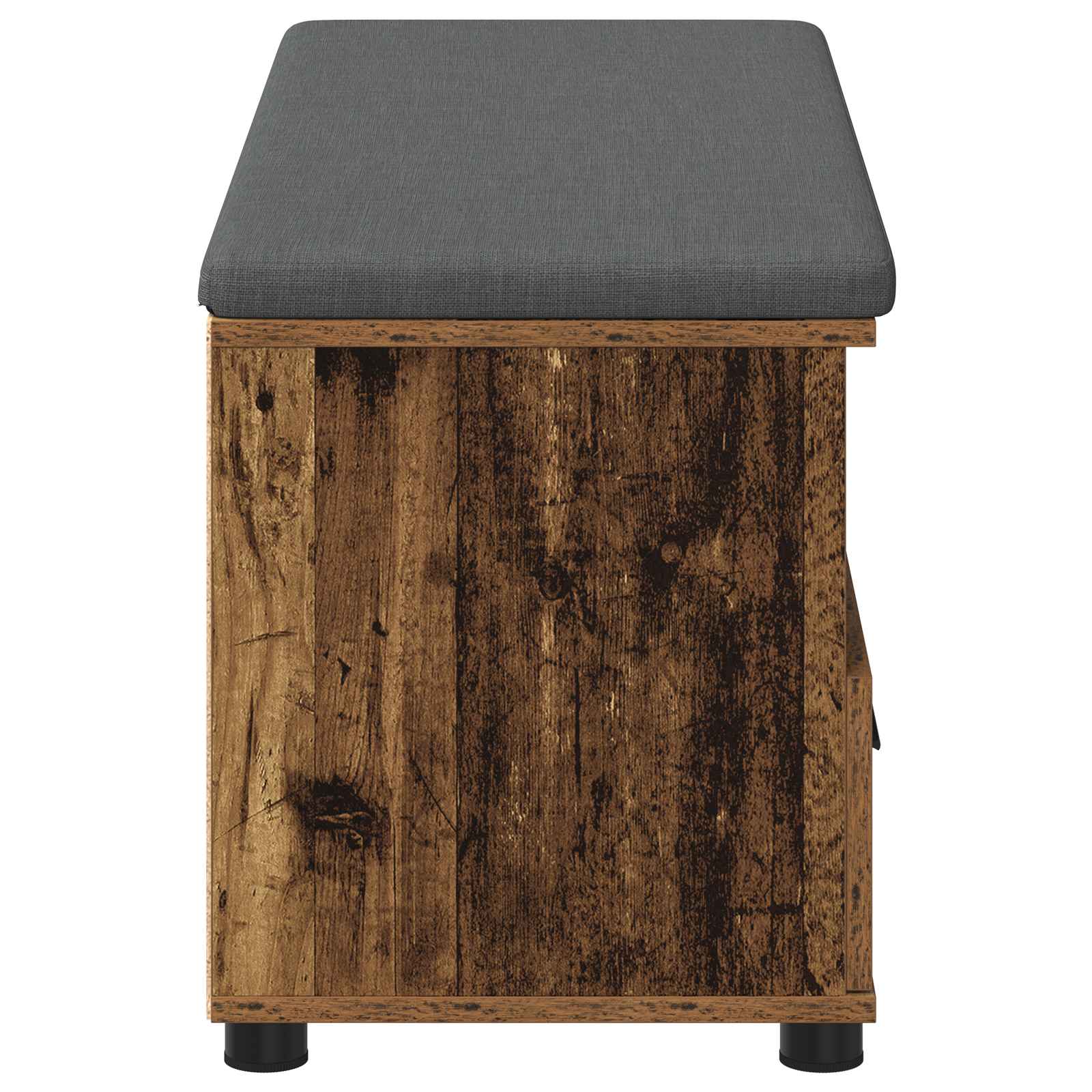 vidaXL Ławka w przedpokoju z poduszką Stare drewno 100 x 38 x 46 cm