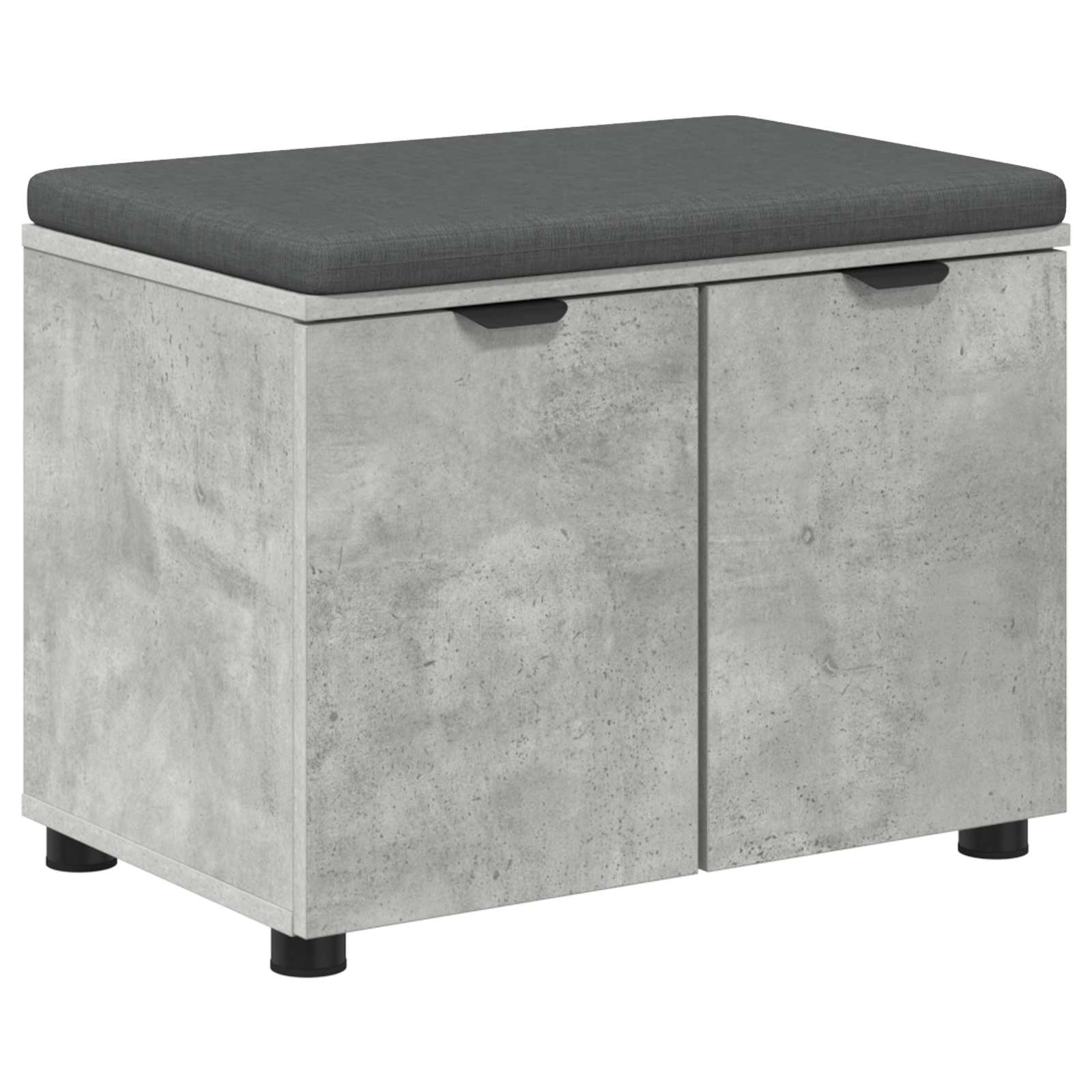 vidaXL Ławka w przedpokoju z poduszką Betonowy Szary 60 x 38 x 46 cm