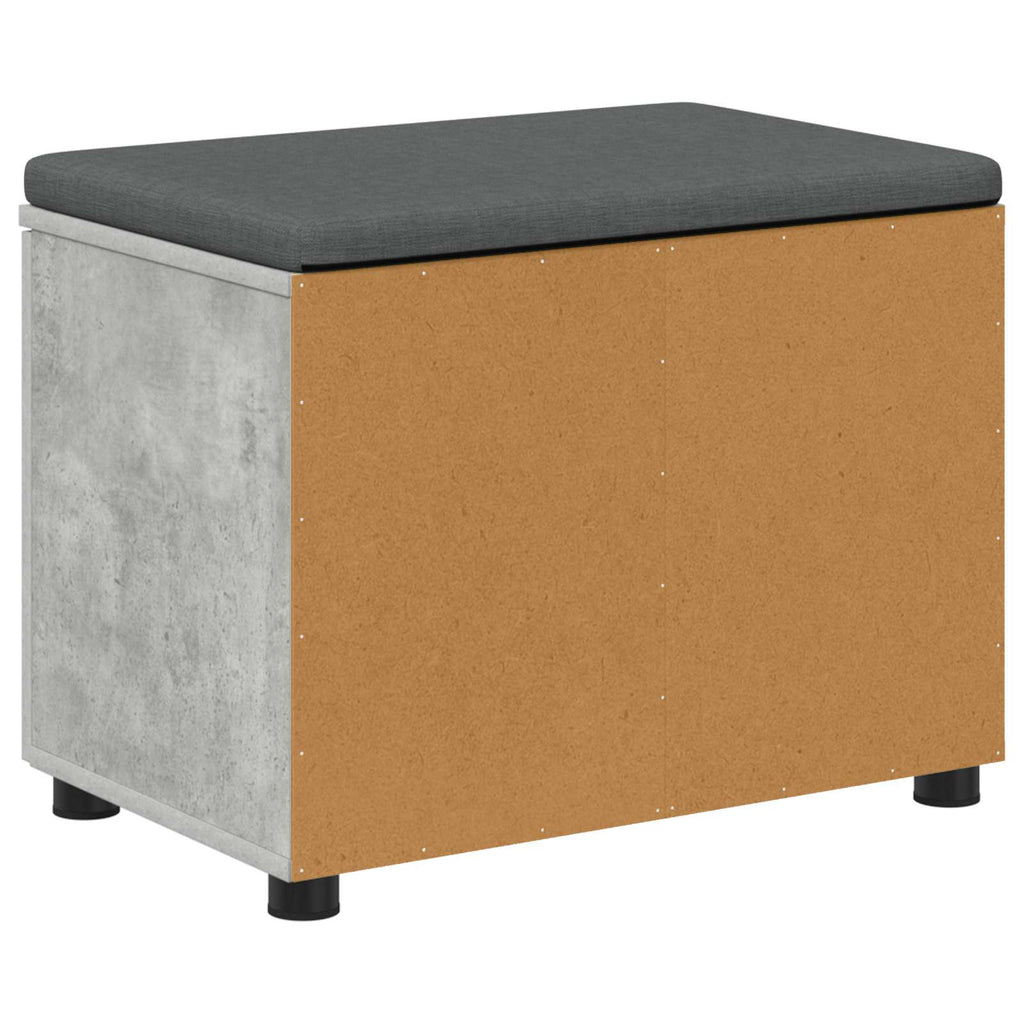 vidaXL Ławka w przedpokoju z poduszką Betonowy Szary 60 x 38 x 46 cm