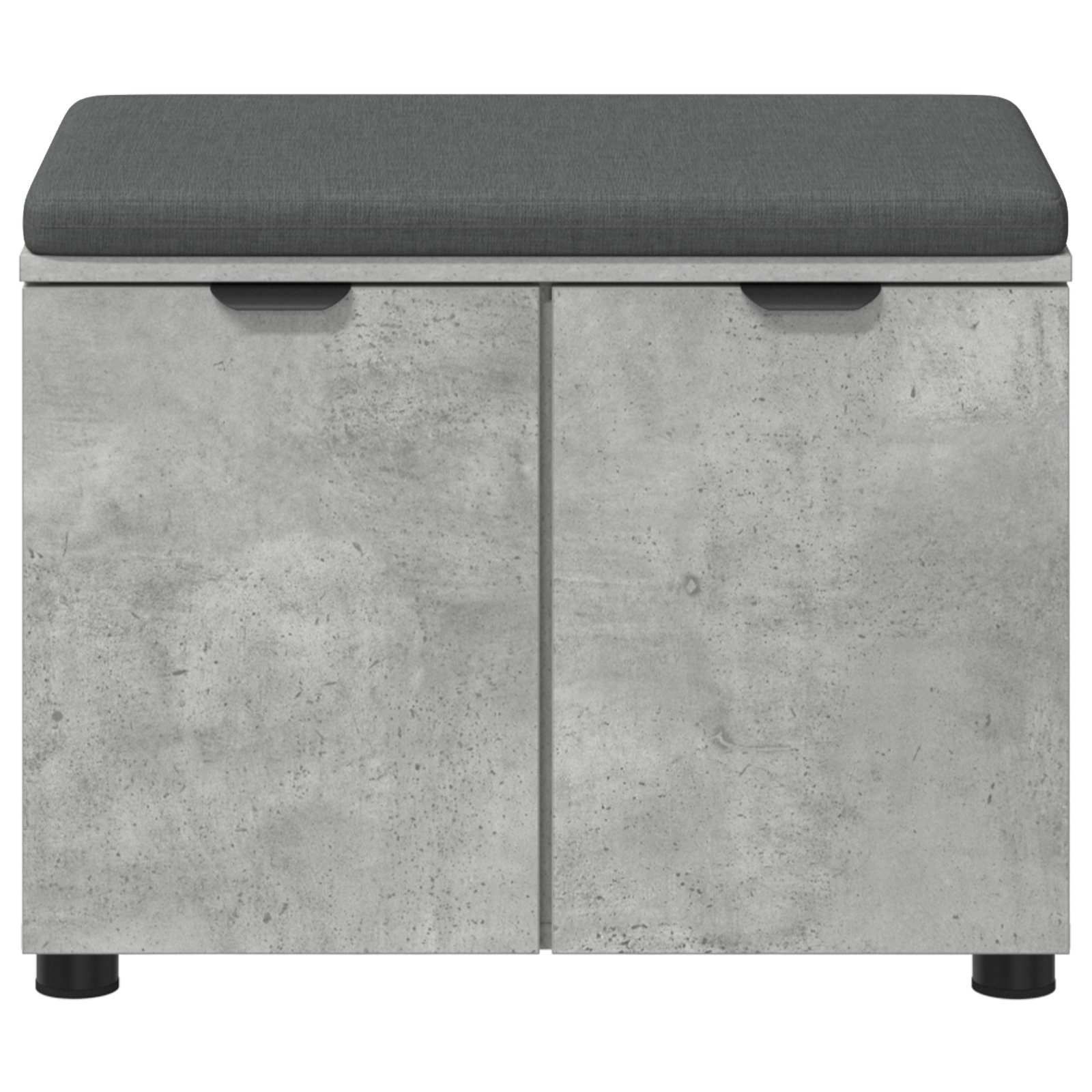 vidaXL Ławka w przedpokoju z poduszką Betonowy Szary 60 x 38 x 46 cm