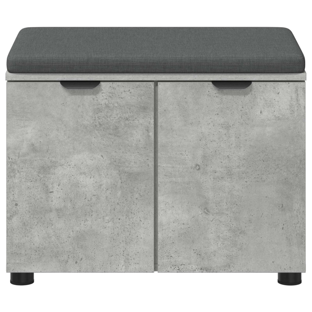 vidaXL Ławka w przedpokoju z poduszką Betonowy Szary 60 x 38 x 46 cm