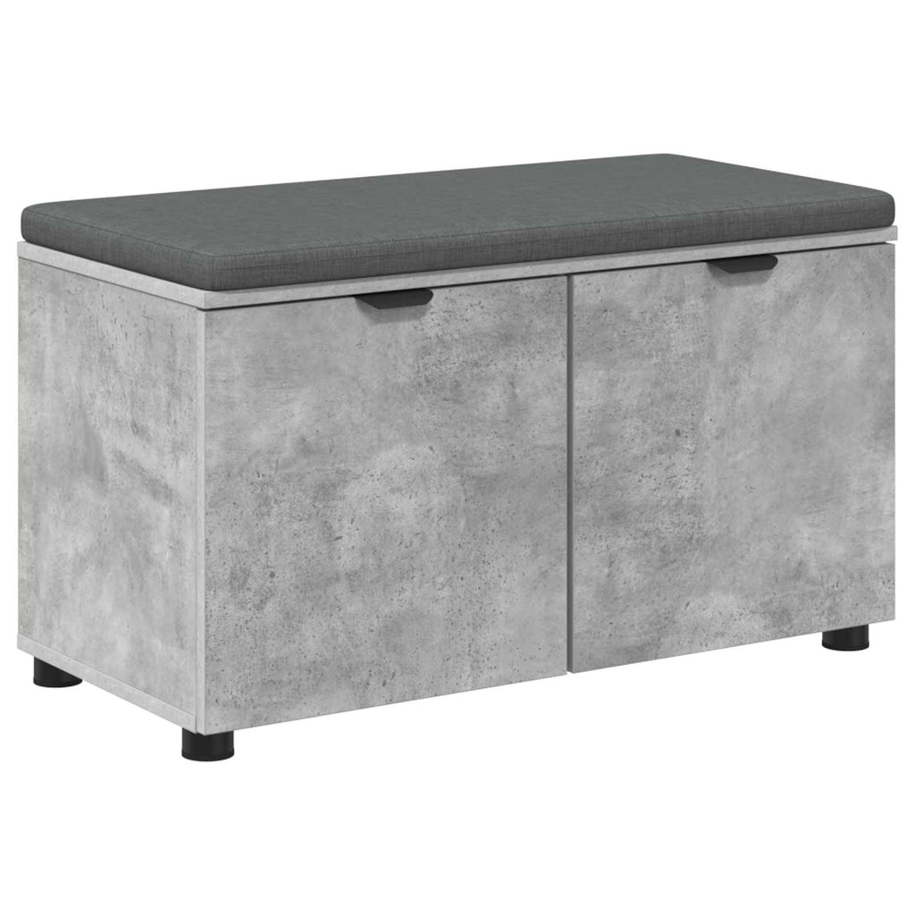 vidaXL Ławka w przedpokoju z poduszką Betonowy Szary 80 x 38 x 46 cm