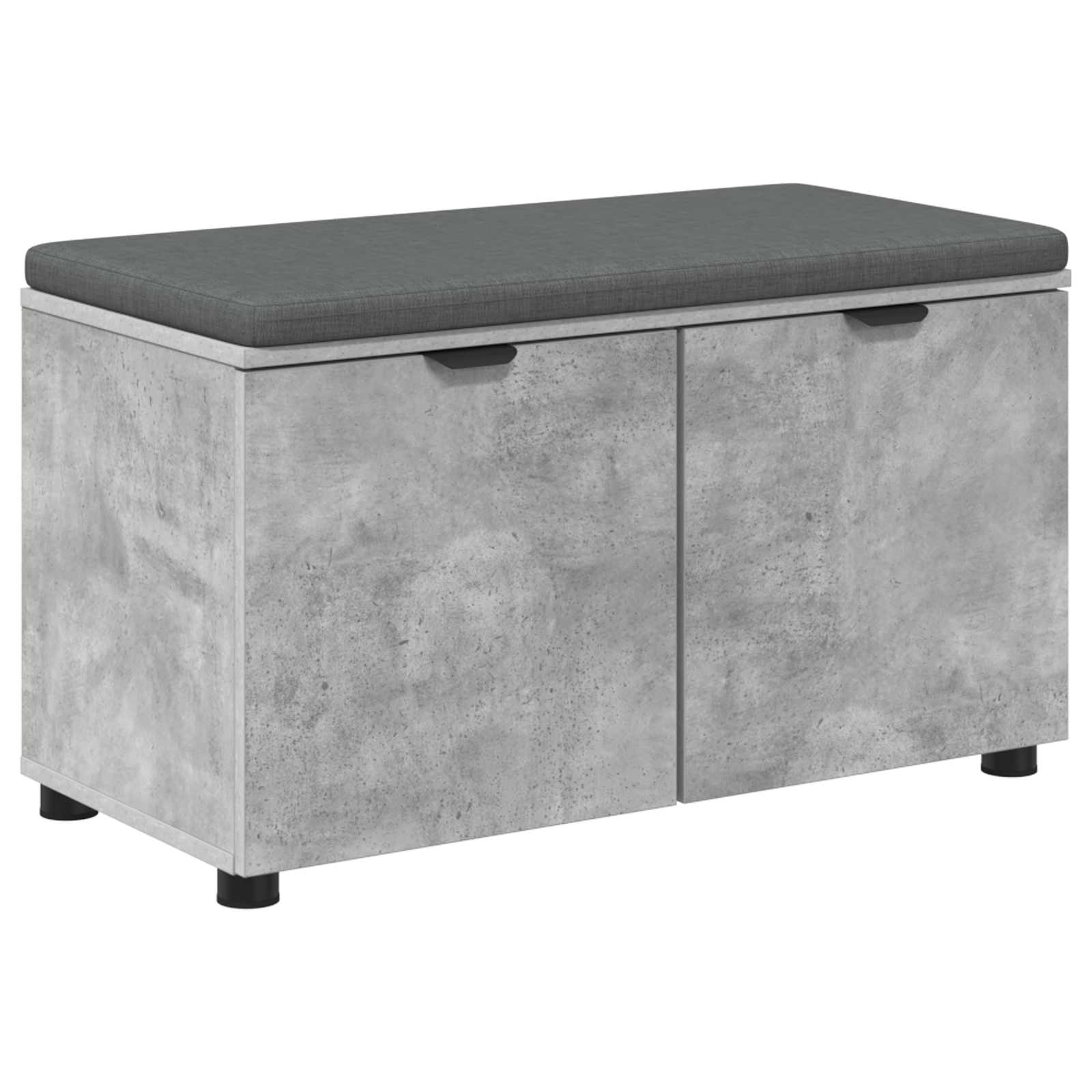 vidaXL Ławka w przedpokoju z poduszką Betonowy Szary 80 x 38 x 46 cm