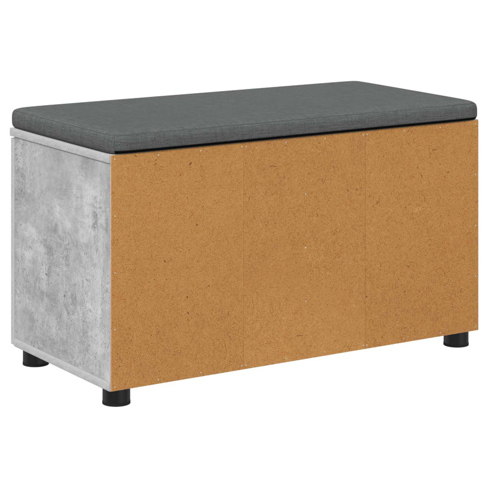 vidaXL Ławka w przedpokoju z poduszką Betonowy Szary 80 x 38 x 46 cm