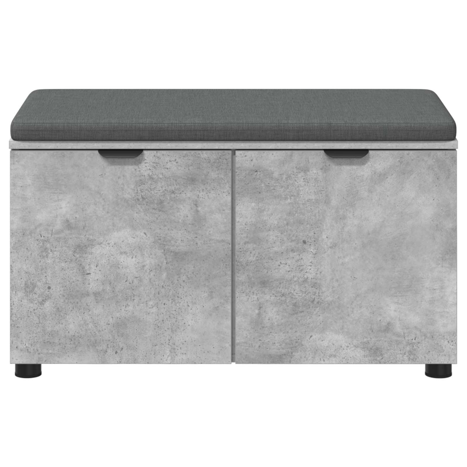 vidaXL Ławka w przedpokoju z poduszką Betonowy Szary 80 x 38 x 46 cm
