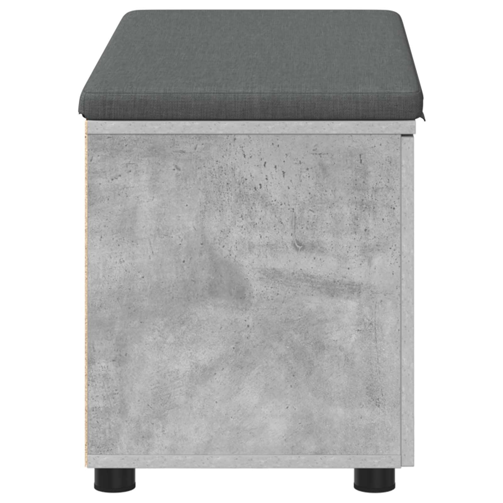 vidaXL Ławka w przedpokoju z poduszką Betonowy Szary 80 x 38 x 46 cm