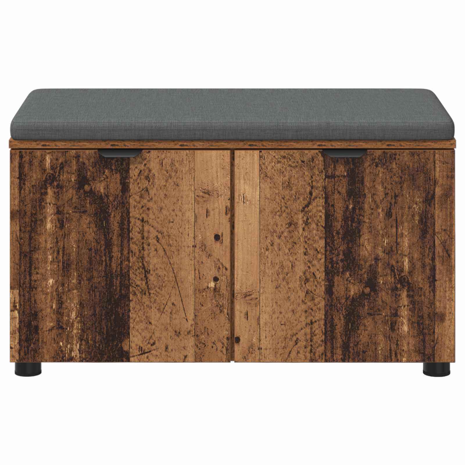 vidaXL Ławka w przedpokoju z poduszką Stare drewno 80 x 38 x 46 cm