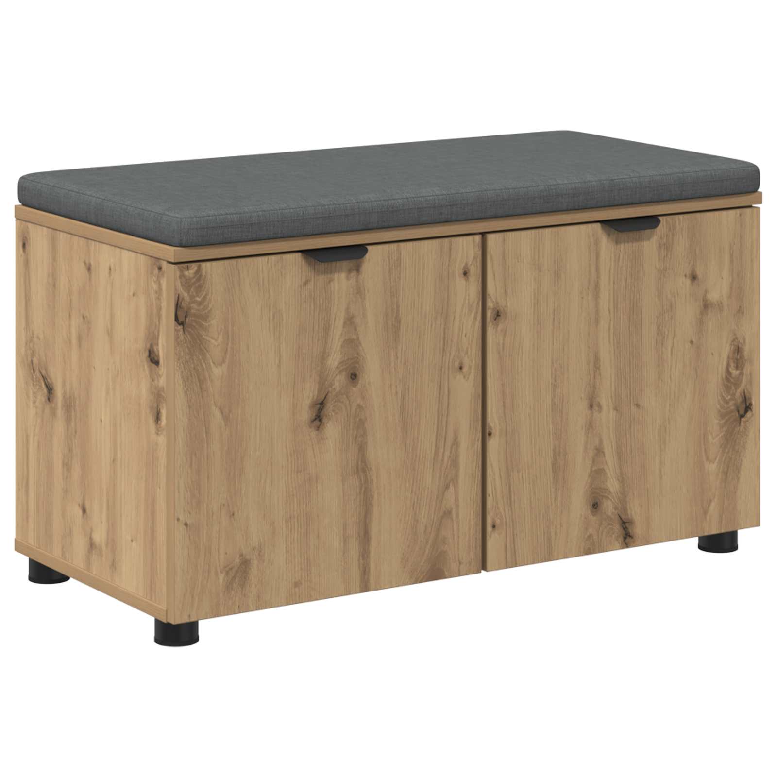 vidaXL Ławka w przedpokoju Dąb Rzemieślniczy 80 x 38 x 46 cm