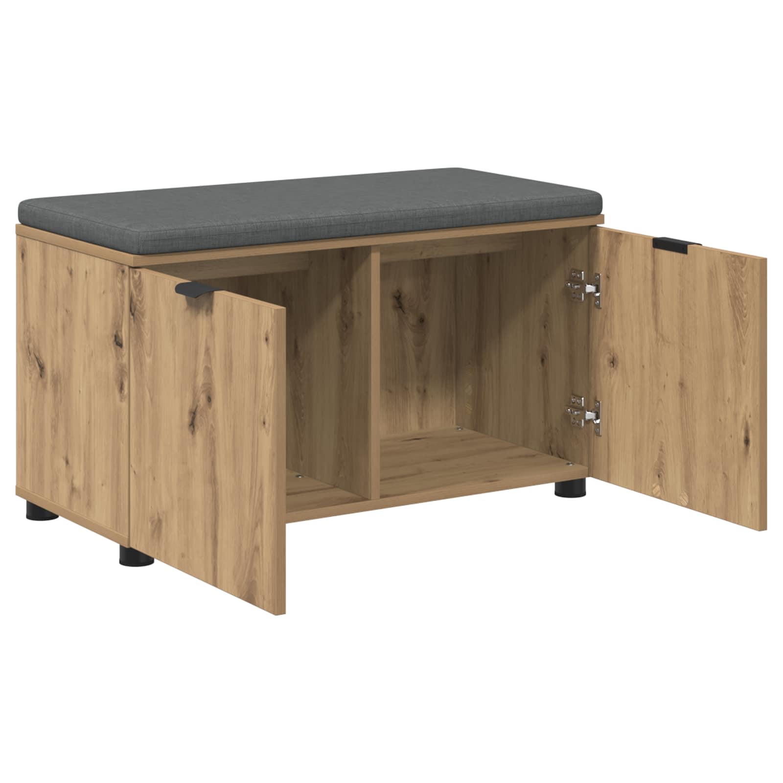 vidaXL Ławka w przedpokoju Dąb Rzemieślniczy 80 x 38 x 46 cm