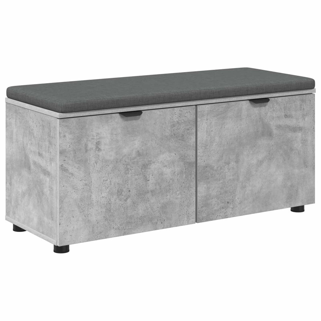 vidaXL Ławka w przedpokoju z poduszką Betonowy Szary 100 x 38 x 46 cm