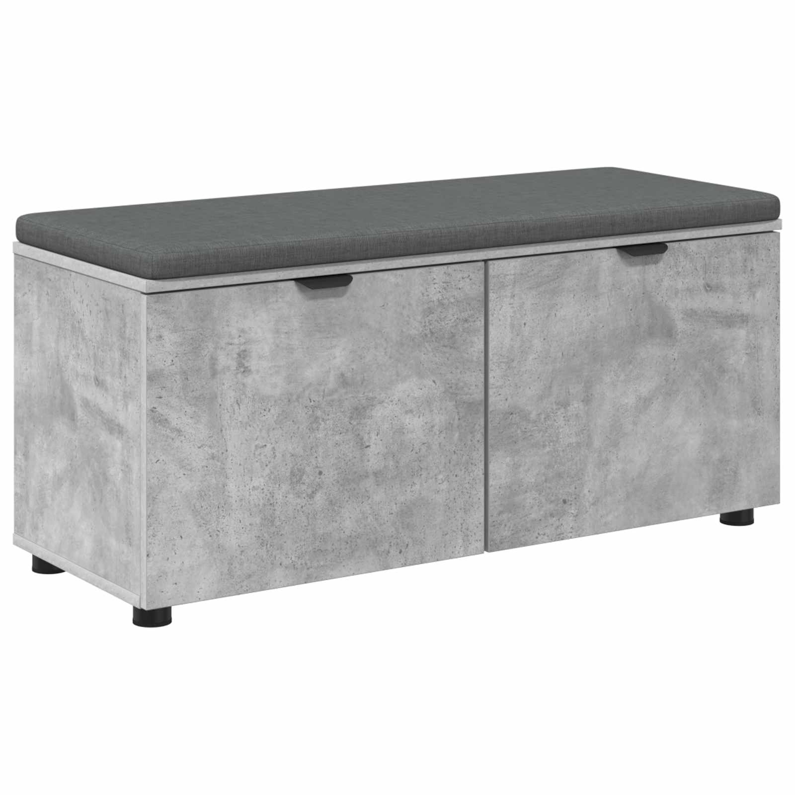 vidaXL Ławka w przedpokoju z poduszką Betonowy Szary 100 x 38 x 46 cm