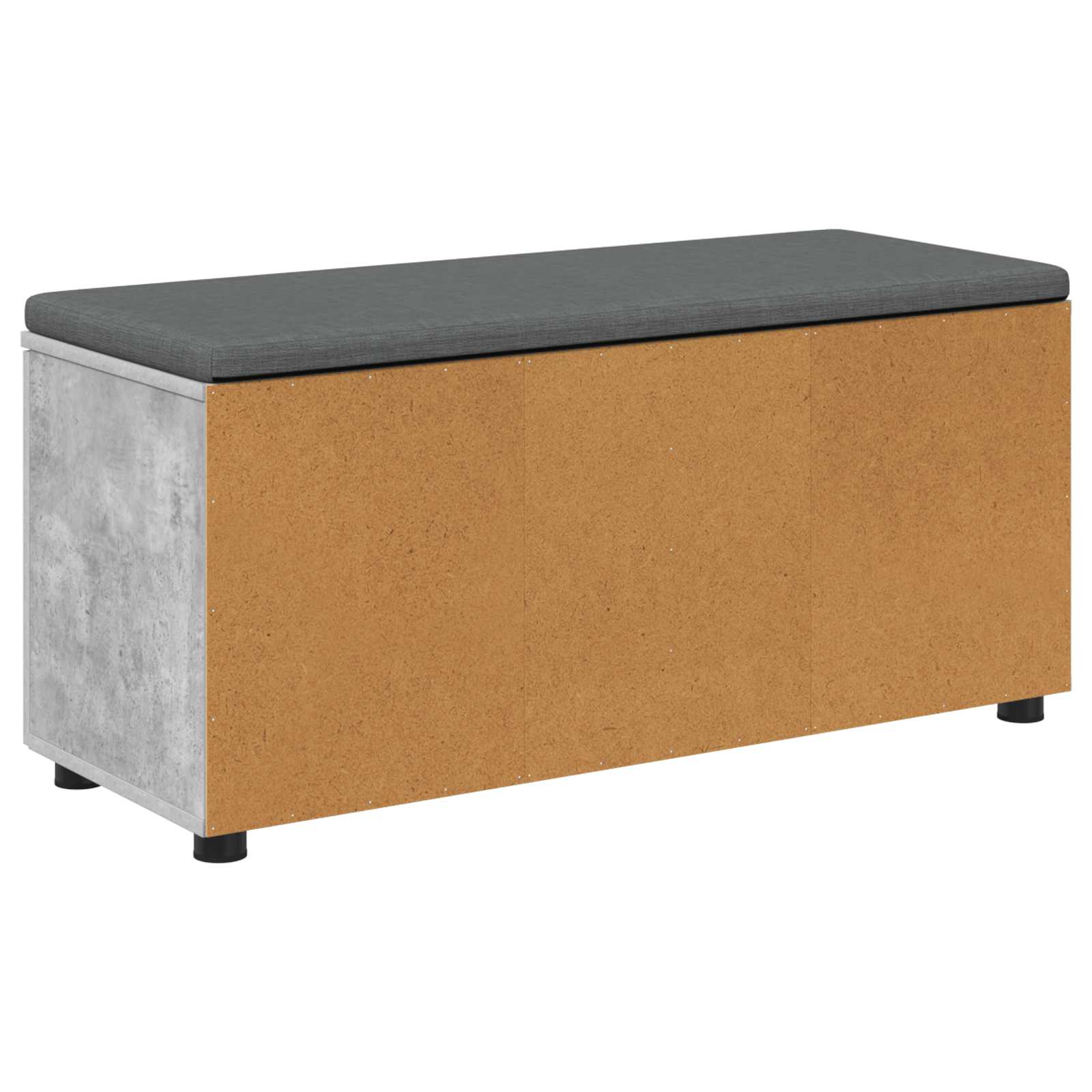 vidaXL Ławka w przedpokoju z poduszką Betonowy Szary 100 x 38 x 46 cm