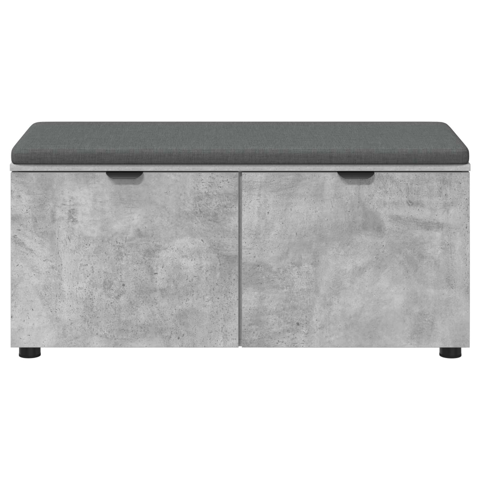 vidaXL Ławka w przedpokoju z poduszką Betonowy Szary 100 x 38 x 46 cm