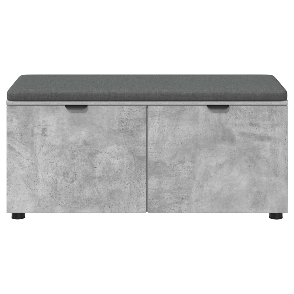 vidaXL Ławka w przedpokoju z poduszką Betonowy Szary 100 x 38 x 46 cm