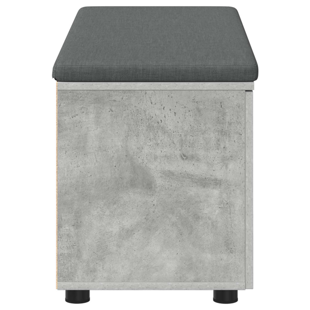 vidaXL Ławka w przedpokoju z poduszką Betonowy Szary 100 x 38 x 46 cm