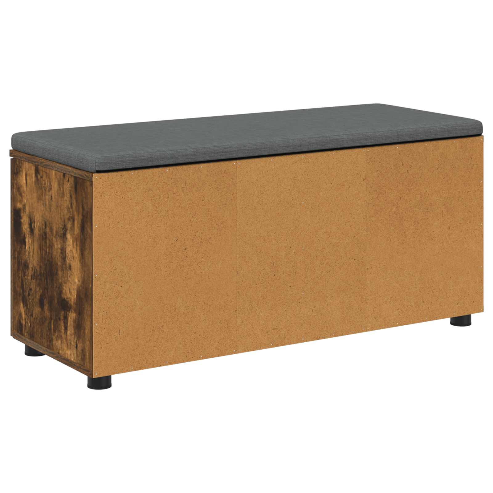 vidaXL Ławka w przedpokoju z poduszką Dąb Wędzony 100 x 38 x 46 cm