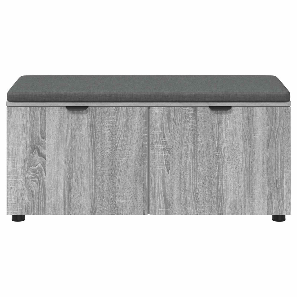 vidaXL Ławka w przedpokoju z poduszką Szary Sonoma 100 x 38 x 46 cm