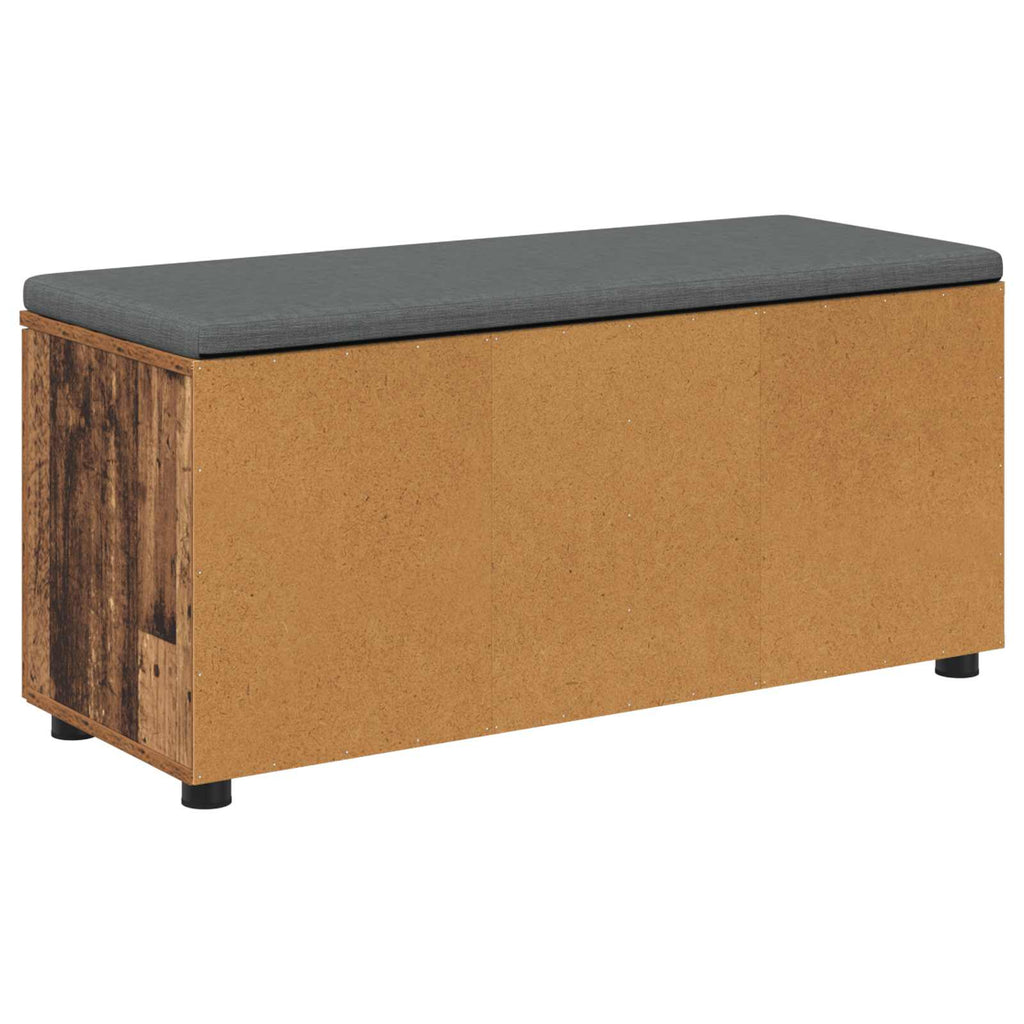 vidaXL Ławka w przedpokoju z poduszką Stare drewno 100 x 38 x 46 cm