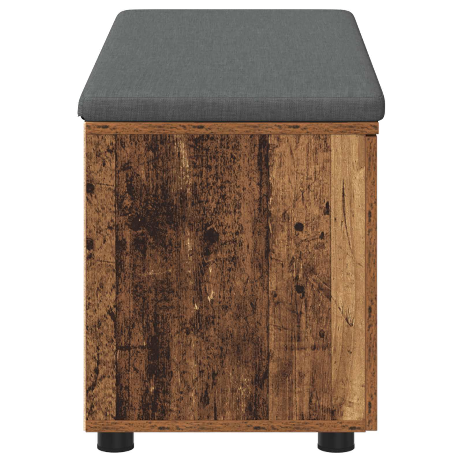 vidaXL Ławka w przedpokoju z poduszką Stare drewno 100 x 38 x 46 cm