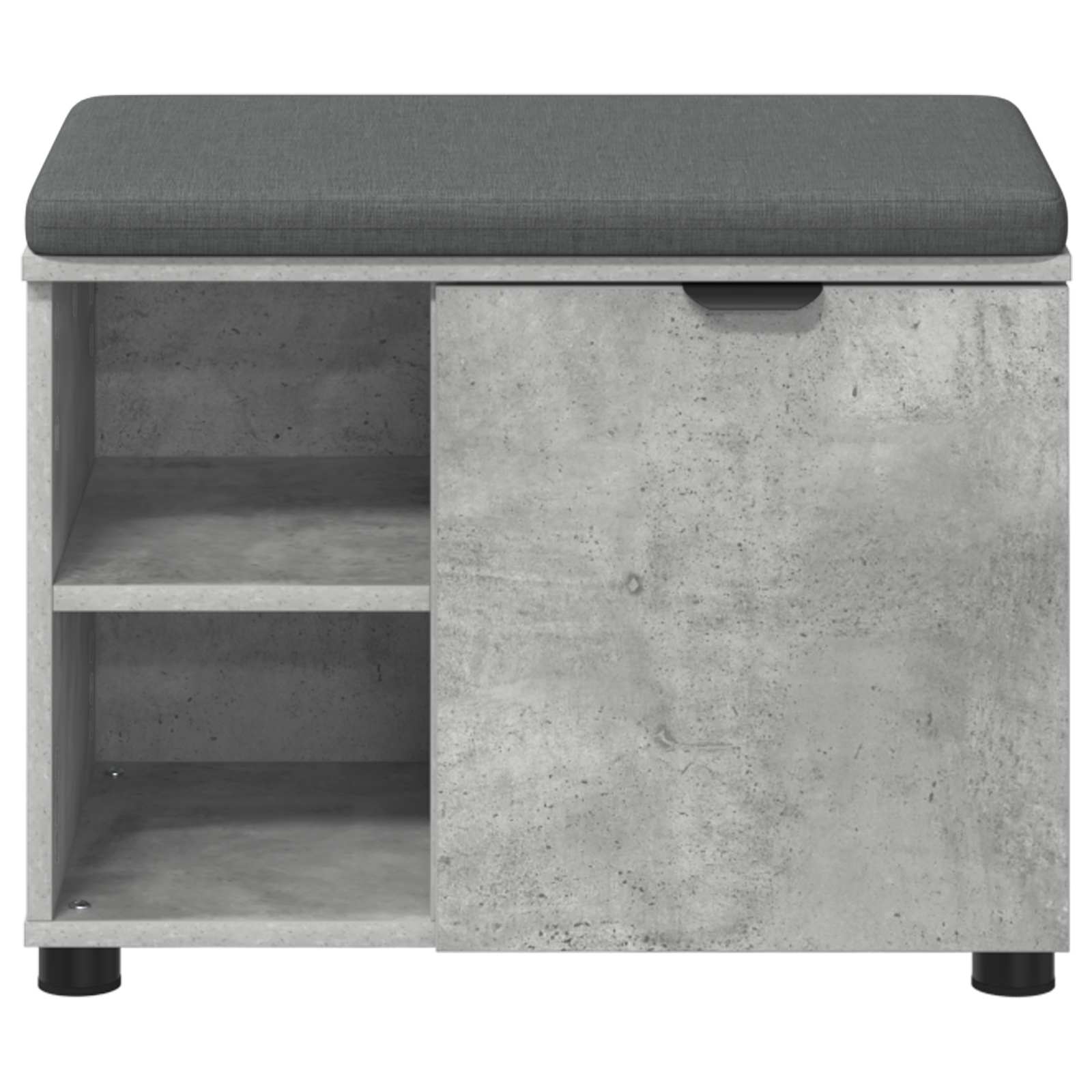 vidaXL Ławka w przedpokoju z poduszką Betonowy Szary 60 x 38 x 46 cm