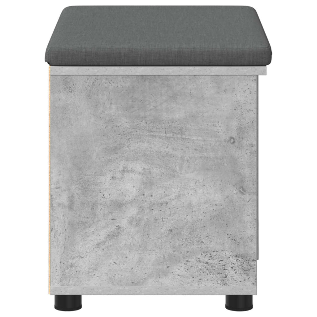 vidaXL Ławka w przedpokoju z poduszką Betonowy Szary 60 x 38 x 46 cm