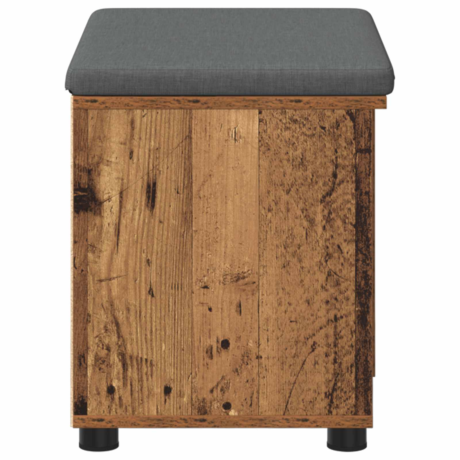 vidaXL Ławka w przedpokoju z poduszką Stare drewno 60 x 38 x 46 cm