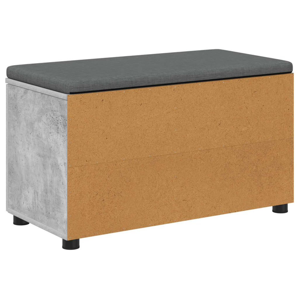 vidaXL Ławka w przedpokoju z poduszką Betonowy Szary 80 x 38 x 46 cm