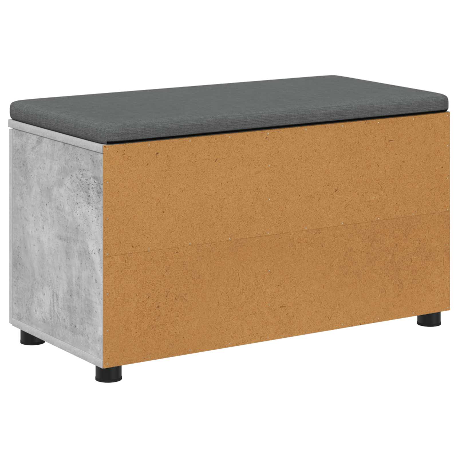 vidaXL Ławka w przedpokoju z poduszką Betonowy Szary 80 x 38 x 46 cm