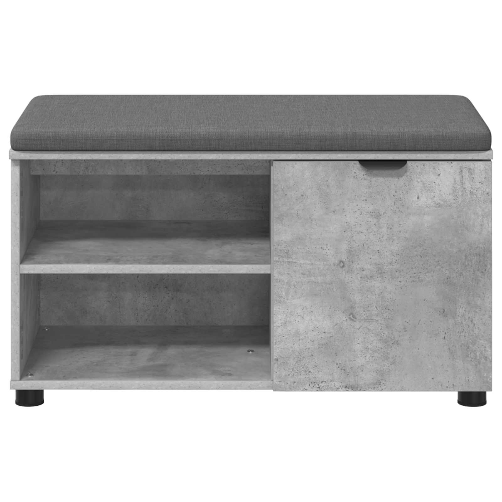 vidaXL Ławka w przedpokoju z poduszką Betonowy Szary 80 x 38 x 46 cm