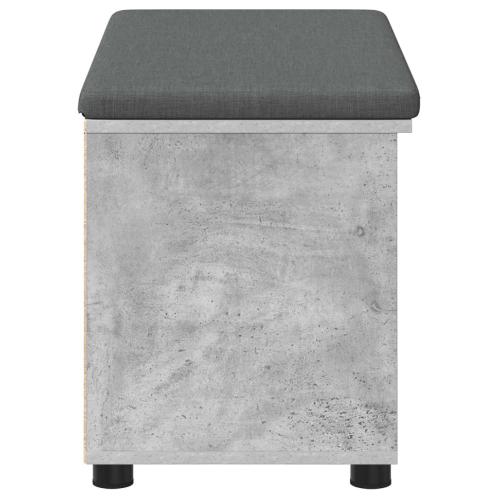 vidaXL Ławka w przedpokoju z poduszką Betonowy Szary 80 x 38 x 46 cm