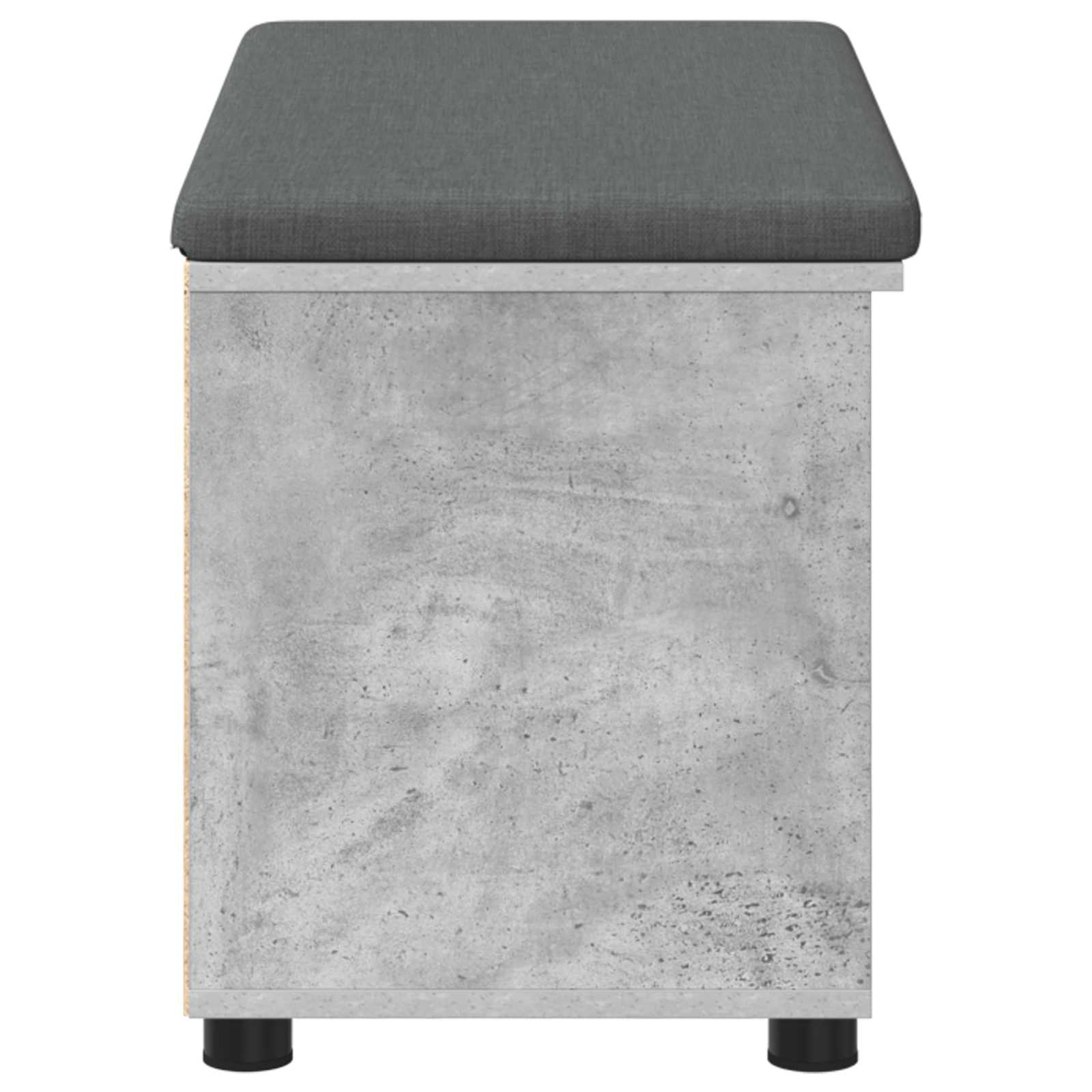 vidaXL Ławka w przedpokoju z poduszką Betonowy Szary 80 x 38 x 46 cm