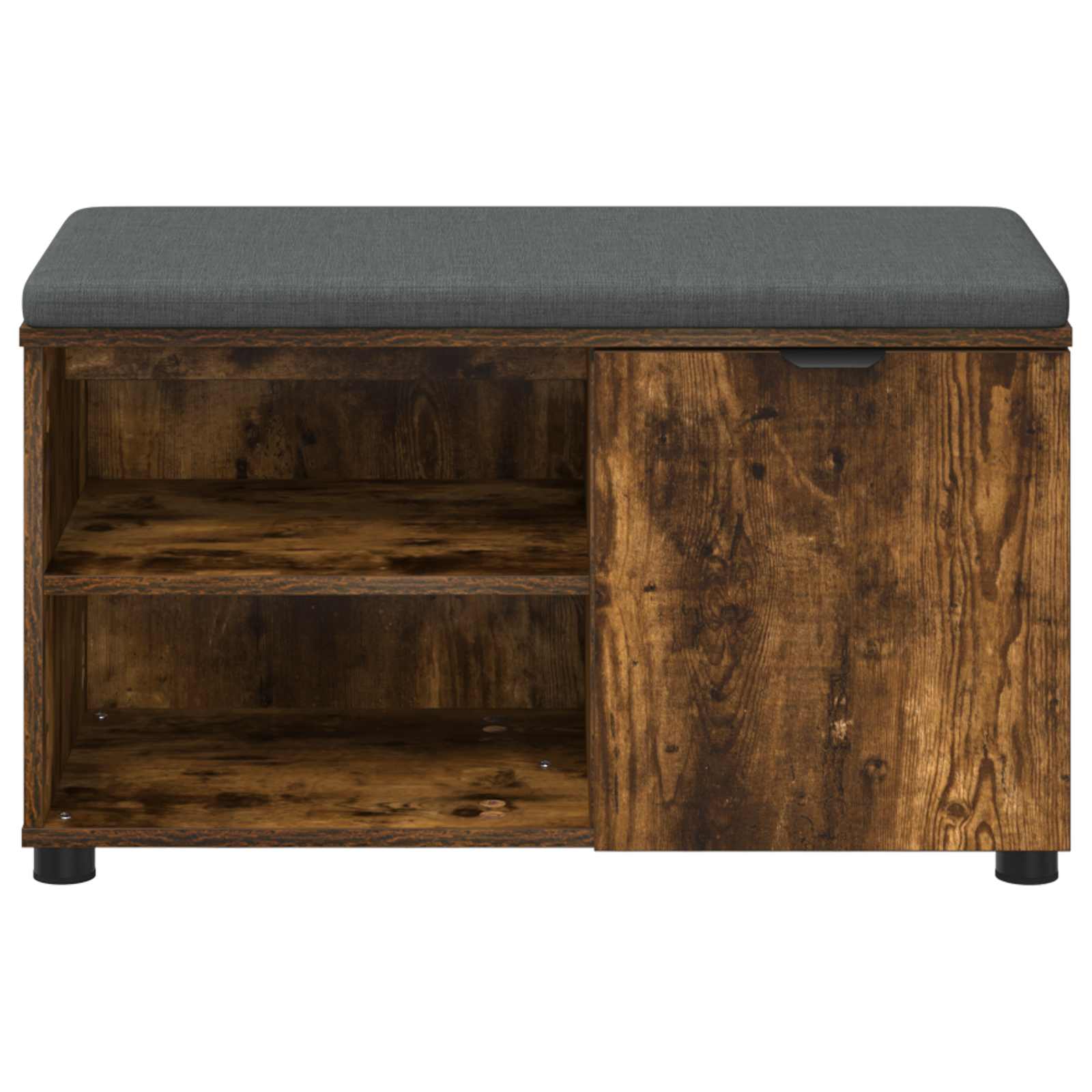 vidaXL Ławka w przedpokoju z poduszką Dąb Wędzony 80 x 38 x 46 cm