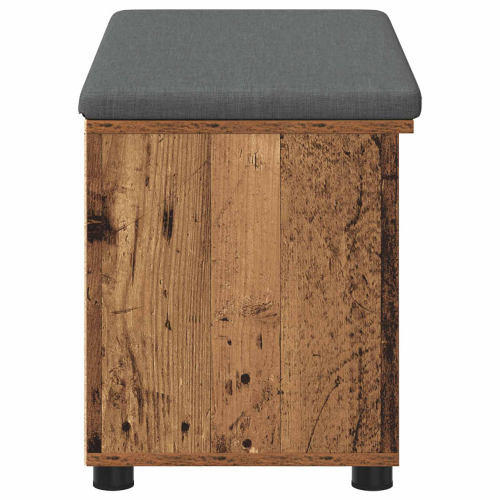 vidaXL Ławka w przedpokoju z poduszką Stare drewno 80 x 38 x 46 cm
