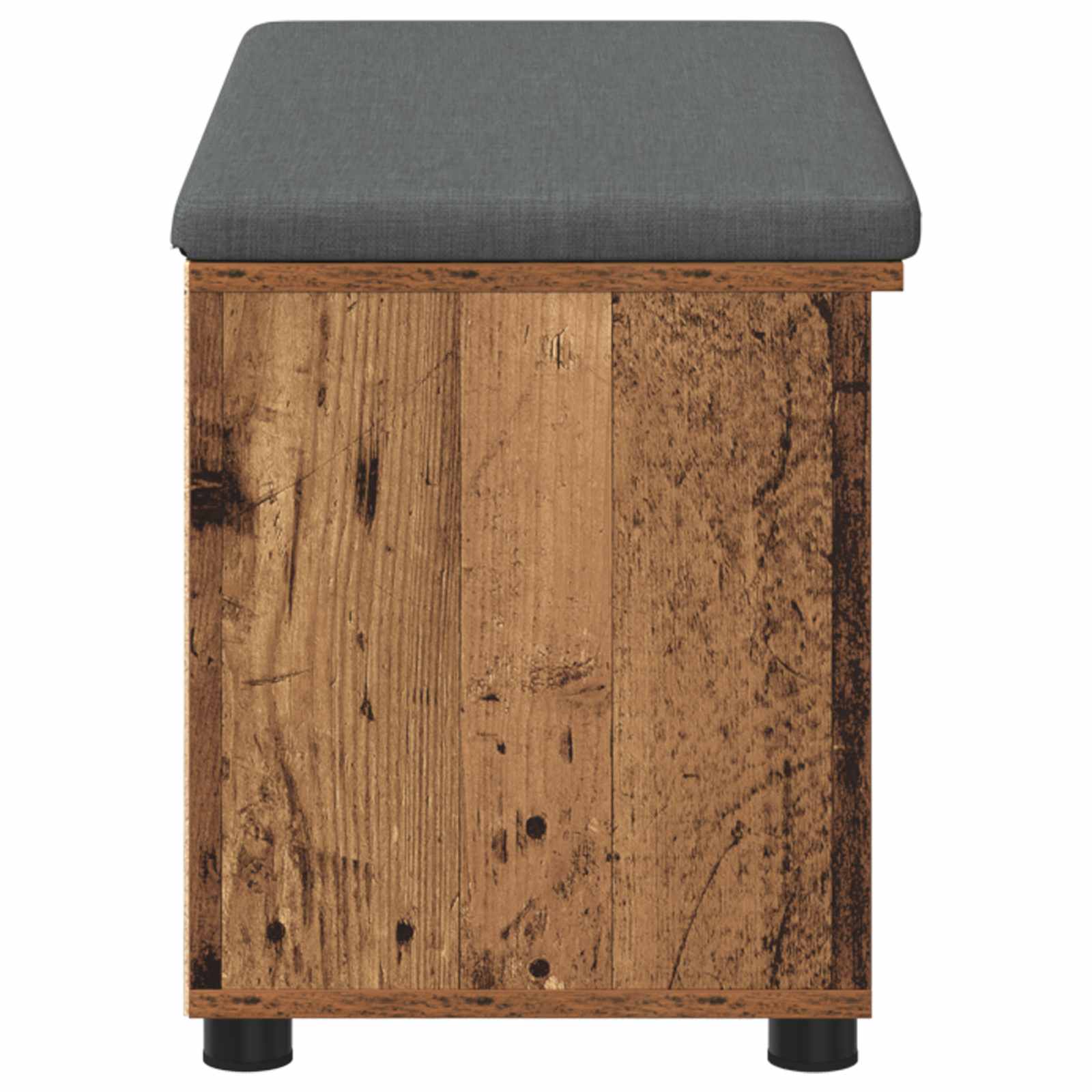 vidaXL Ławka w przedpokoju z poduszką Stare drewno 80 x 38 x 46 cm