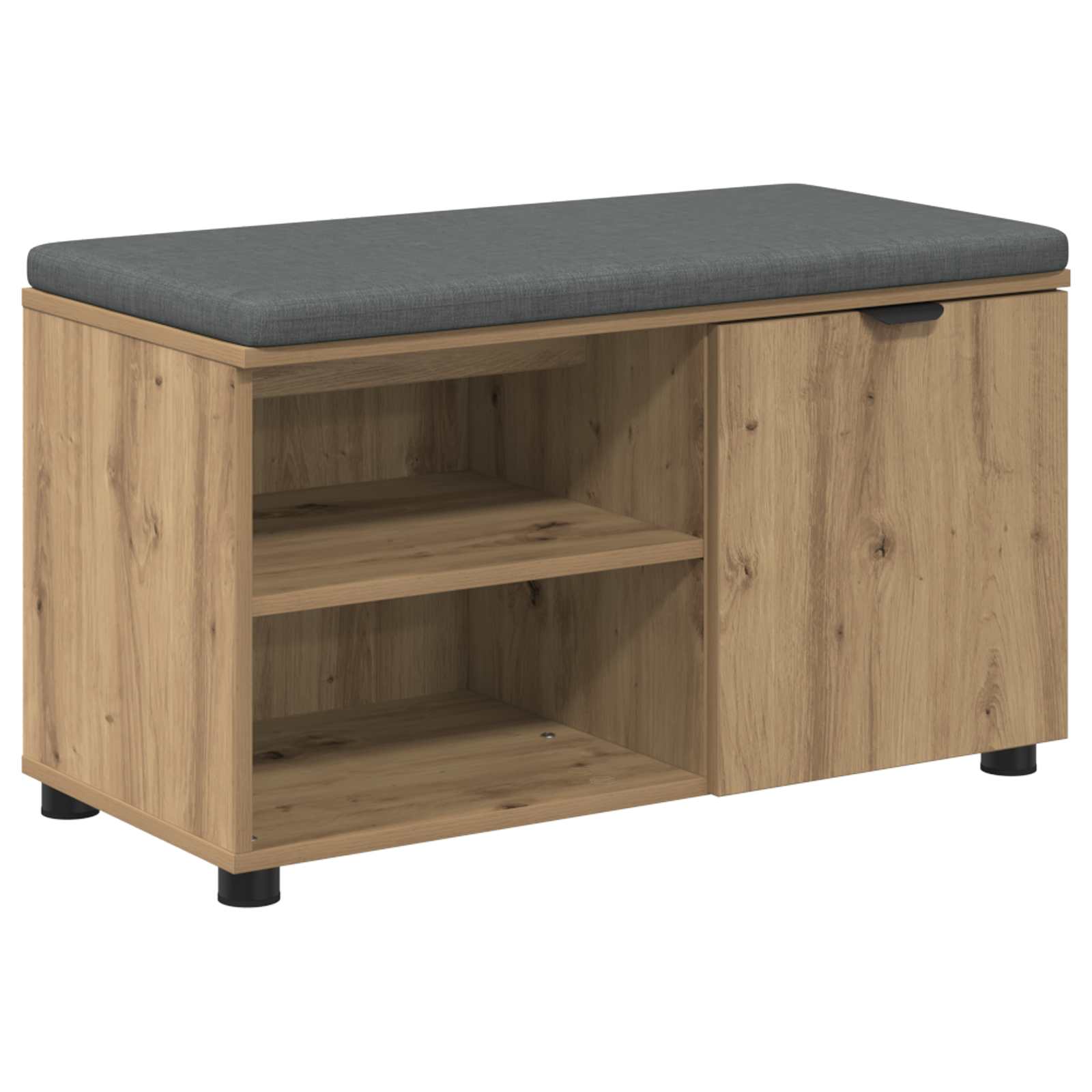 vidaXL Ławka w przedpokoju Dąb Rzemieślniczy 80 x 38 x 46 cm
