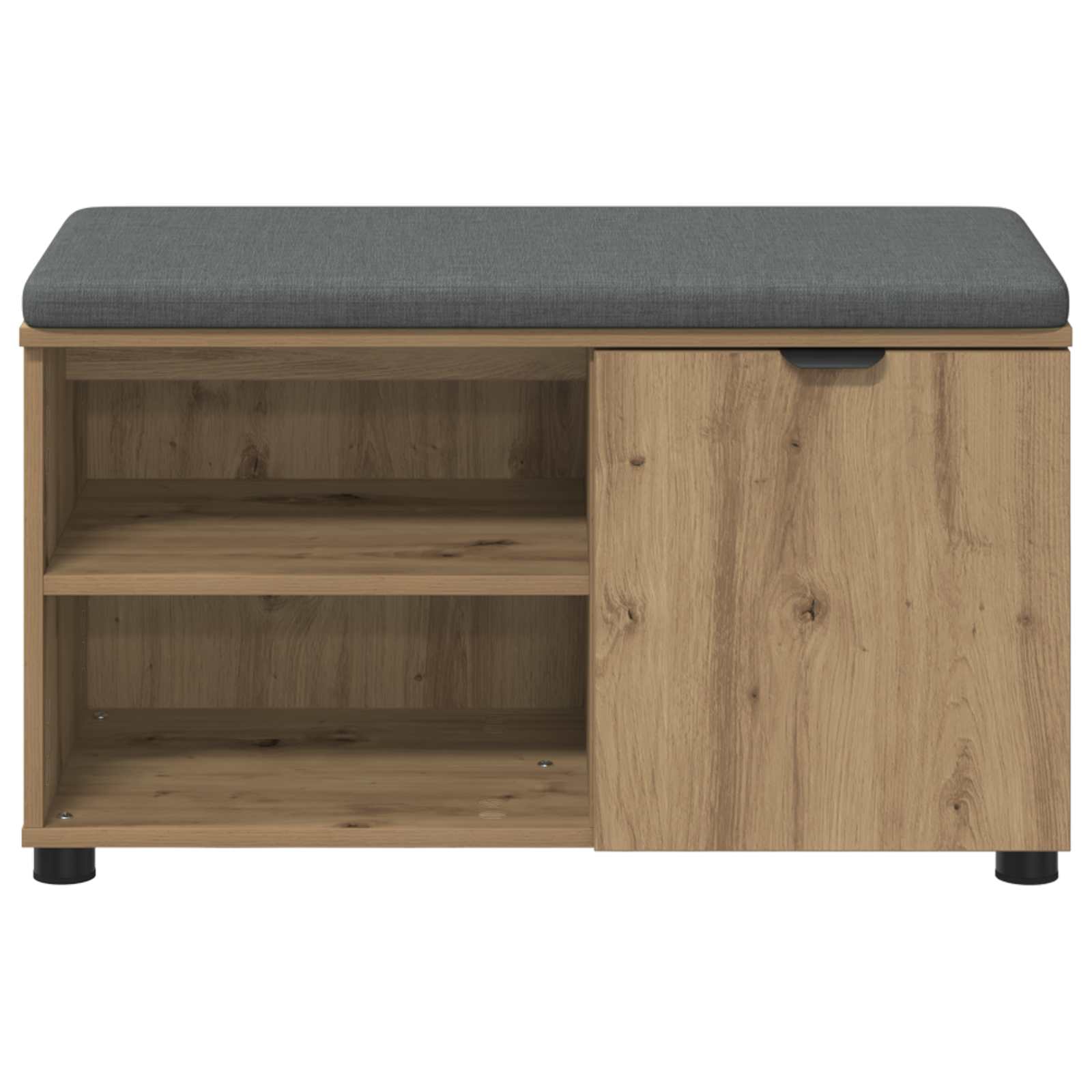 vidaXL Ławka w przedpokoju Dąb Rzemieślniczy 80 x 38 x 46 cm