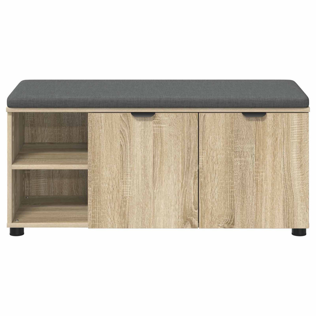 vidaXL Ławka w przedpokoju z poduszką Dąb Sonoma 100 x 38 x 46 cm