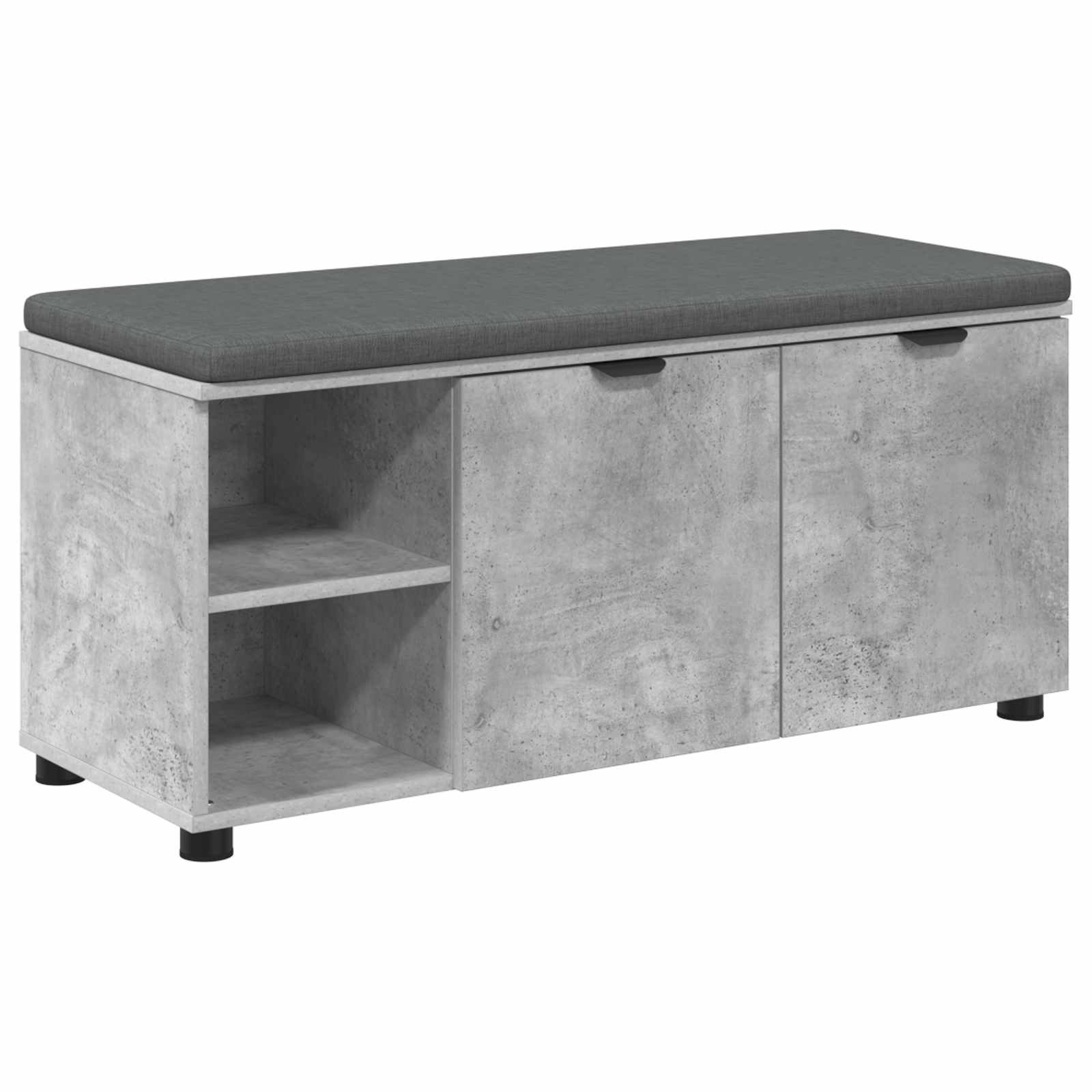 vidaXL Ławka w przedpokoju z poduszką Betonowy Szary 100 x 38 x 46 cm