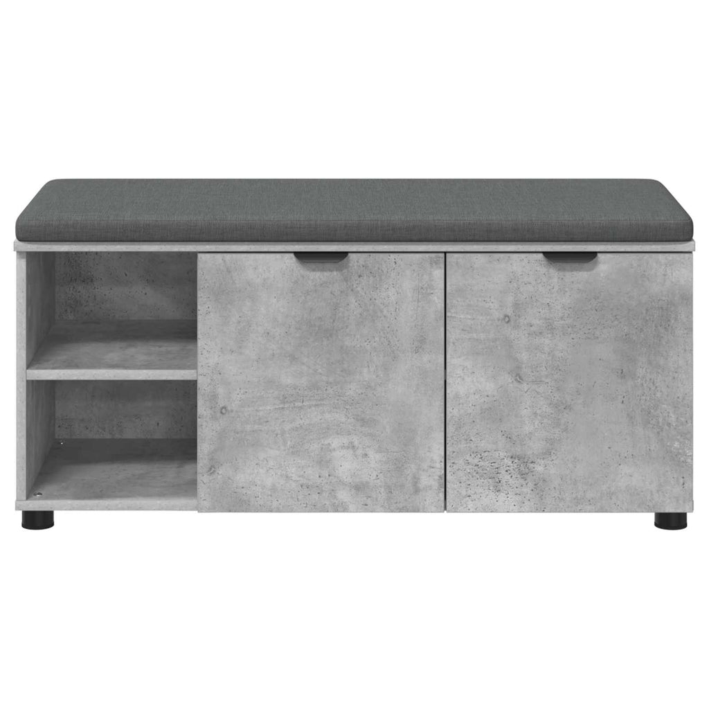 vidaXL Ławka w przedpokoju z poduszką Betonowy Szary 100 x 38 x 46 cm