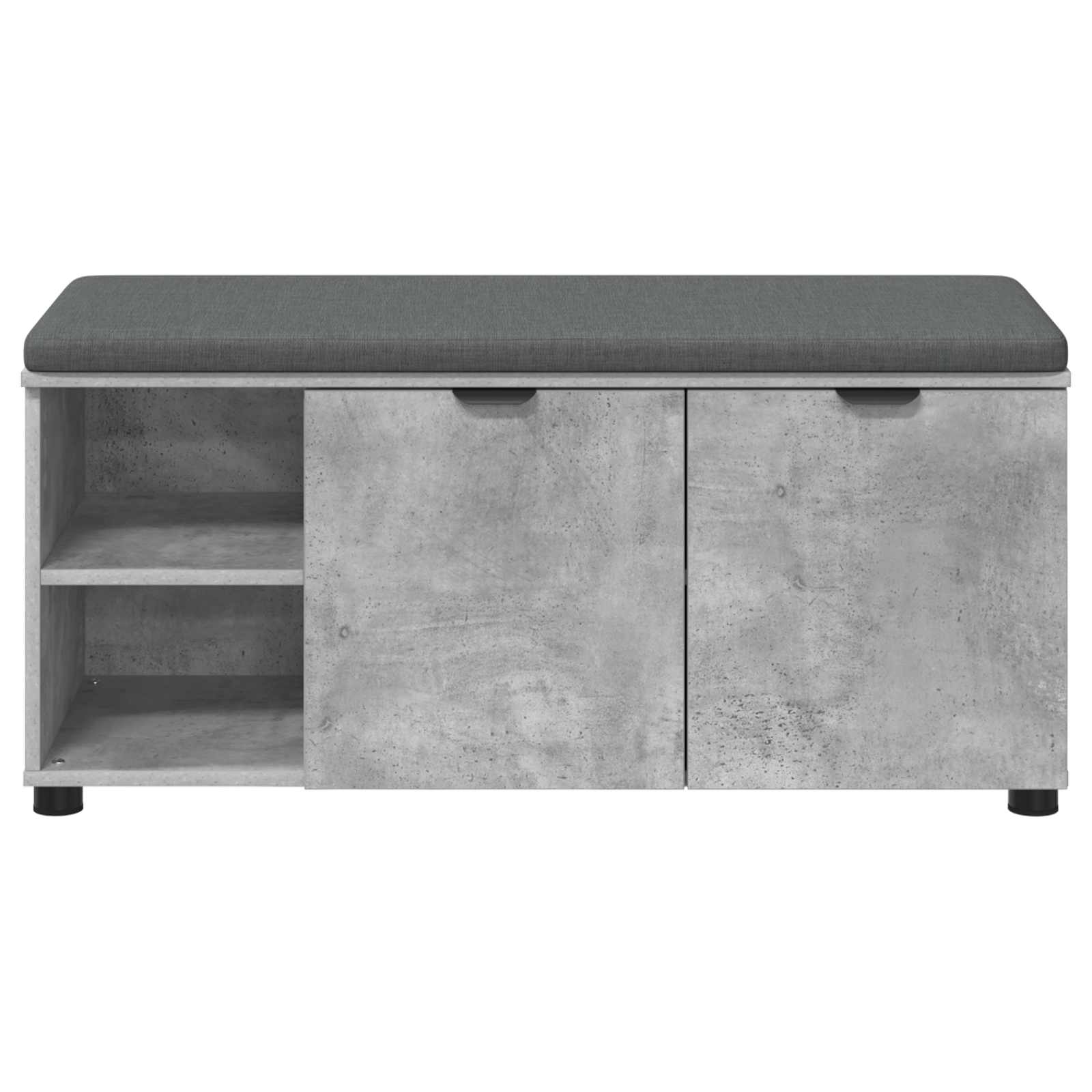 vidaXL Ławka w przedpokoju z poduszką Betonowy Szary 100 x 38 x 46 cm